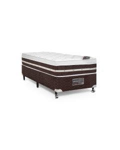 Cama Box + Colchão Castor Solteiro Lausane One Face  Tecnopedic 120x203x59cm