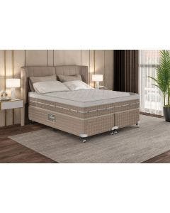 Cama Box + Colchão Castor Queen Premium One Face Tecnopedic 158x198x57cm