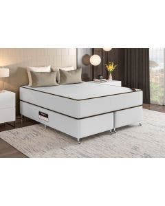 Cama Box + Colchão Castor King Carmel Double Face Pocket 193x203x58cm