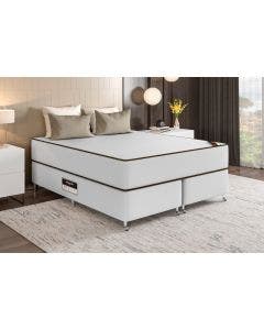 Cama box + Colchão Castor King Carmel Double Face D33/D28 193x203x52cm