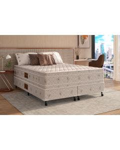 Cama Box + Colchão Castor Queen Hotel Collection Fire Retardant Double Face Pocket 158x198x60cm
