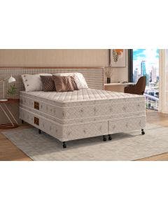 Cama Box + Colchão Castor Casal Hotel Collection Fire Retardant Double Face Pocket 138x188x60cm