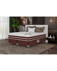 Cama Box + Colchão Castor Queen Lausane Double Face Tecnopedic 158x198x61cm