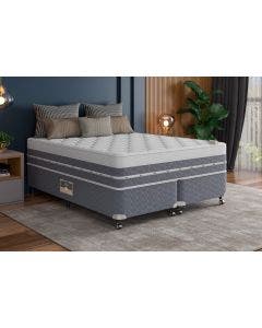 Cama Box + Colchão Castor King Lausane OneFace Pocket Hibrido 180x200x59cm