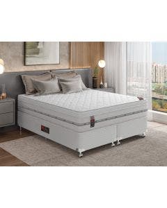 Cama Box + Colchão Castor King Niponpedic One Face Pocket 193x203x60cm