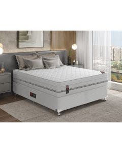 Cama Box + Colchão Castor Casal Niponpedic One Face Pocket 138x188x60cm
