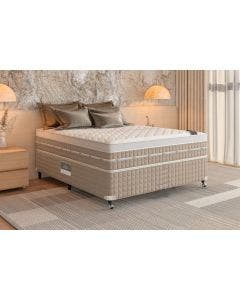 Cama Box + Colchão Castor Casal Premium Amazon Gel One Face Pocket 138x188x59cm