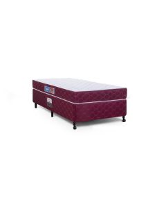Cama Box + Colchão Castor Solteiro Red & White Double Face D33 96x203x45cm